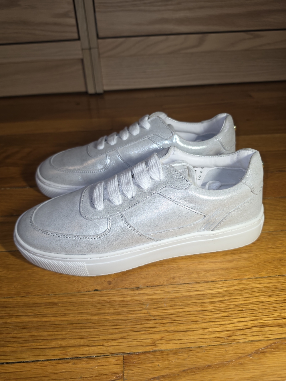 Sargasso & Grey Emma Silver Leather Sneakers 8